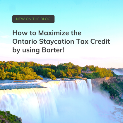 Maximize your Staycation Tax Credit by using Barter